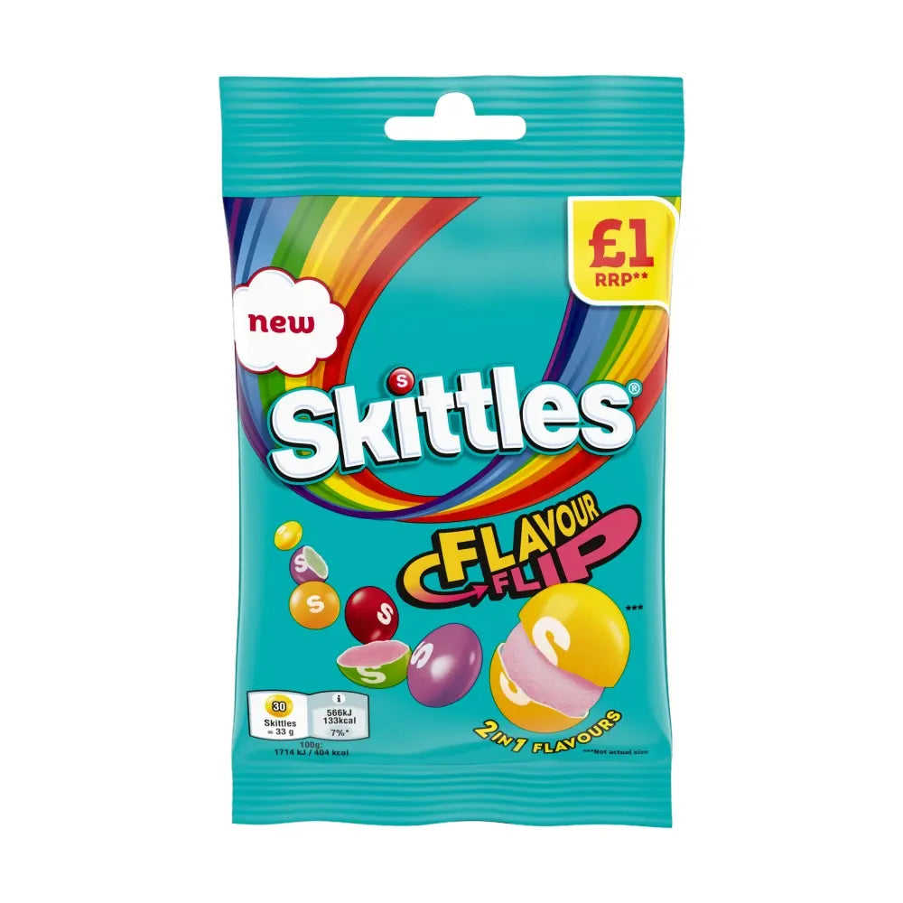 Skittles fruit flavor flip sweets