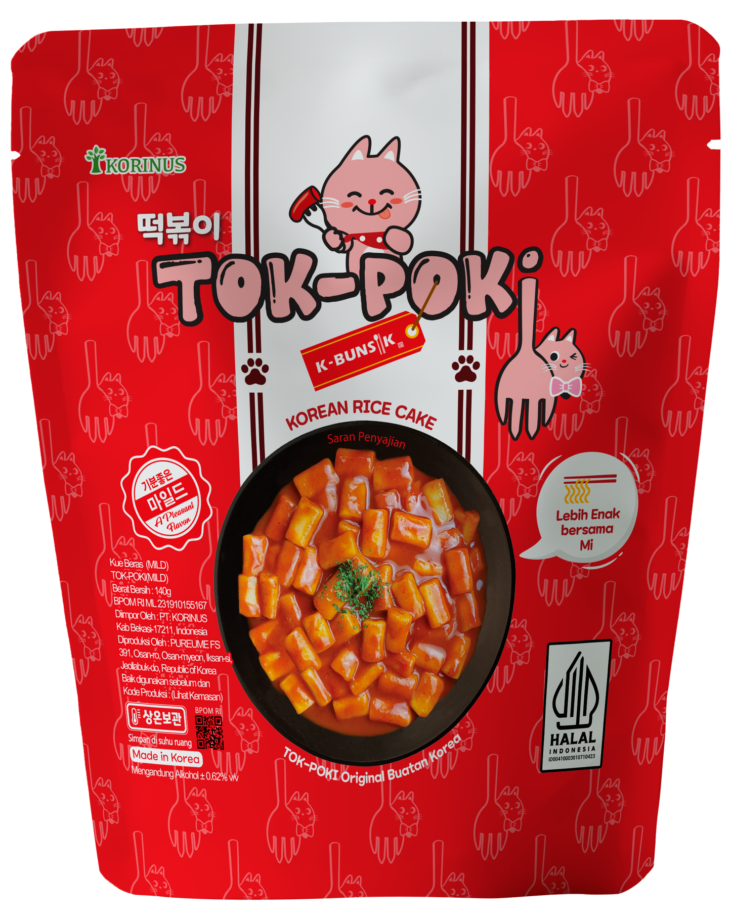 Okra korean rice cake tok-poki mild spicy