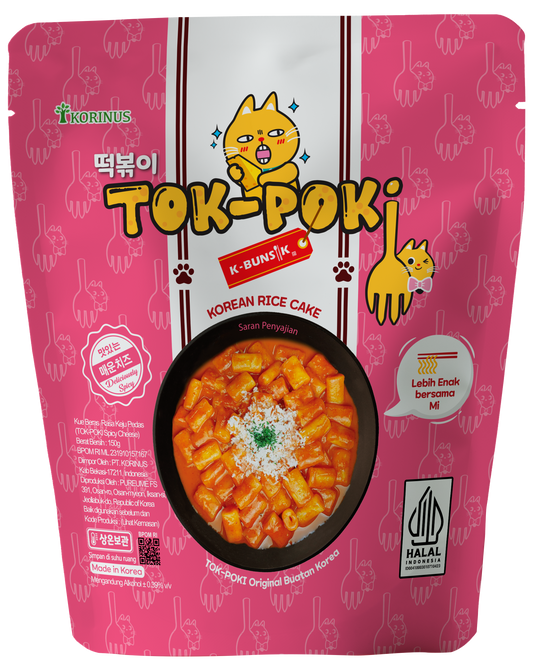 Okra korean rice cake tok-poki spicy cheese