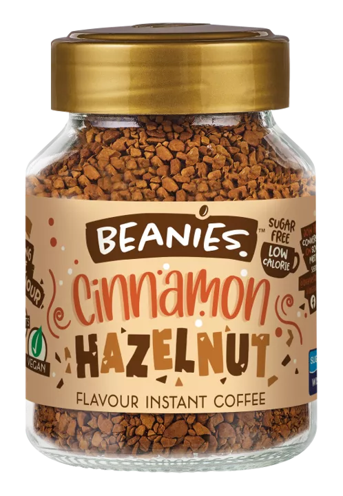 Beanies cinnamon hazelnut flavored instant coffee