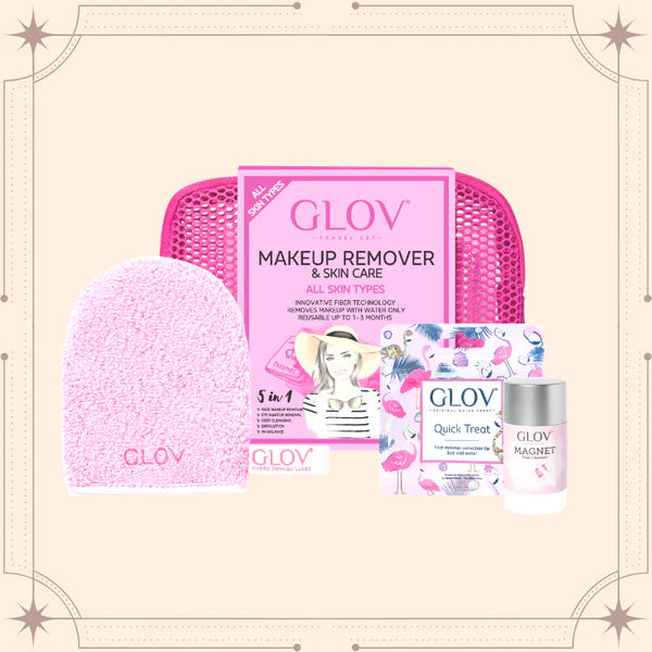 Glov travel set makeup remover & skin care khad