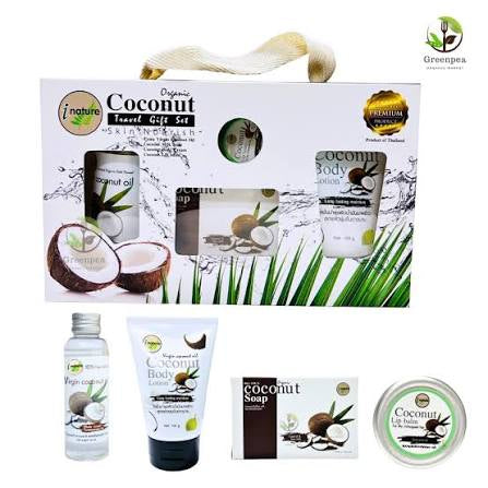 Inature coconut travel gift set skin nourish khad