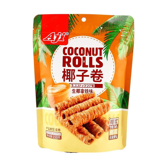 Aji coconut rolls latte