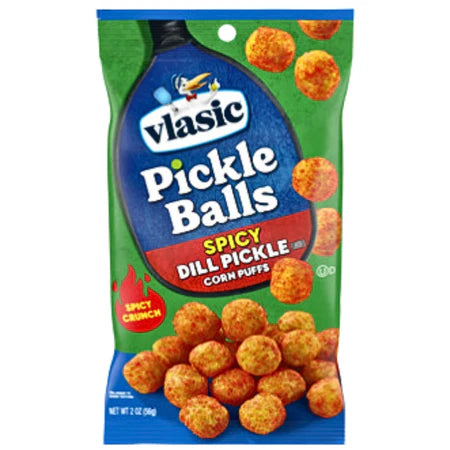 Vlasic pickle balls spicy dill pickle corn puffs