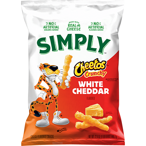 Simply cheetos crunchy white cheddar
