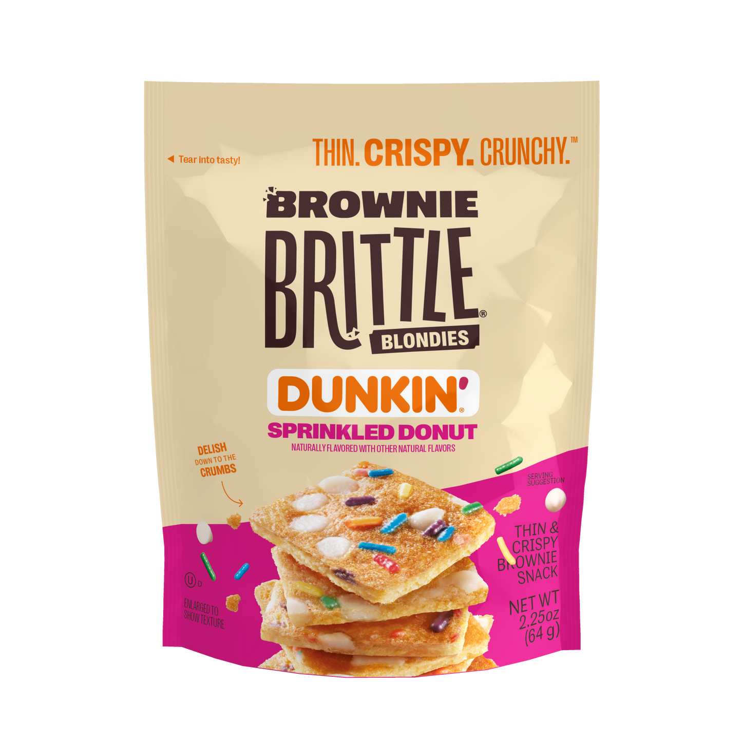 Brownie Brittle dunkin sprinkled donuts