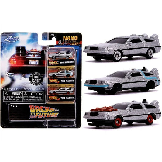 Back to the Future Nano Hollywood Rides Vehicle 3-Pack - Jada Toys