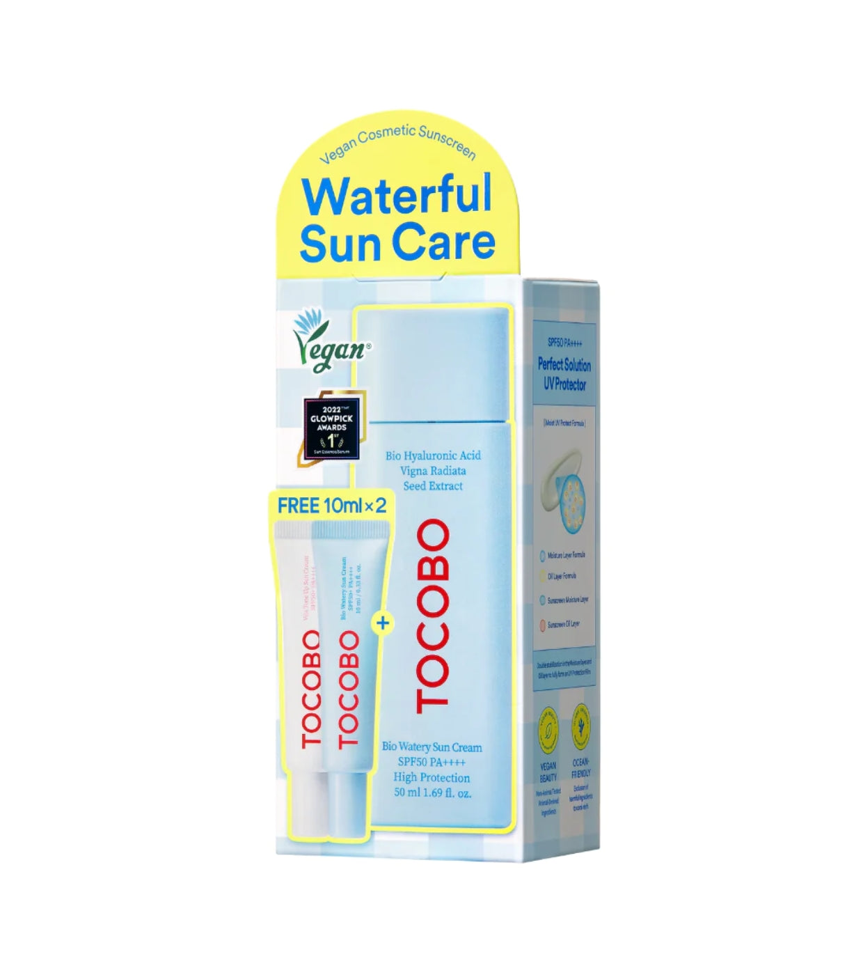 Vegan cosmetic sunscreen waterful sun care khad