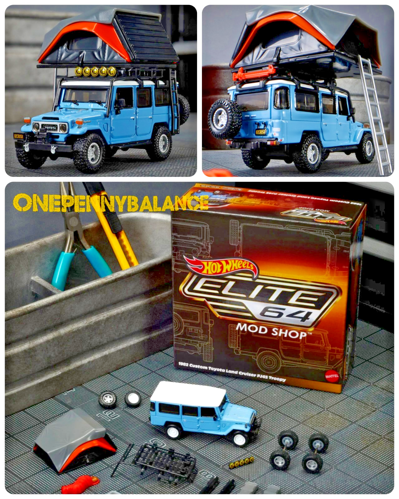 Hot Wheels Elite 64 Mod Shop 1982 Custom Toyota Land Cruiser FJ45 Troopy