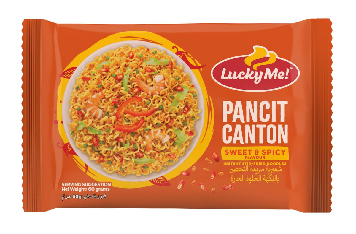 Lucky me! Pancit canton sweet and spicy flavour instant stir fried noodles