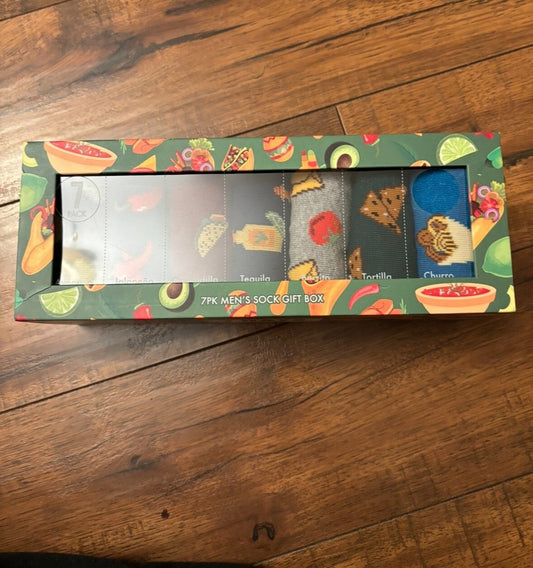 7days mexican food socks 7pieces