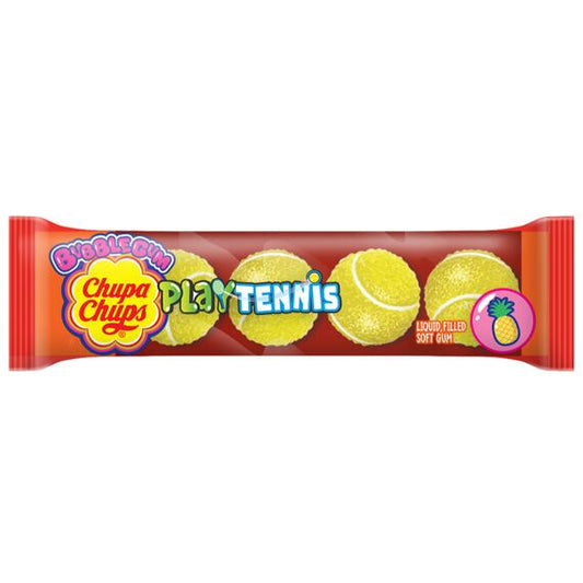 Chupa chups tennis ball bubble gum pineapple flavor تشوبا تشوبس بنكهة أناناس على شكل كرة تنس