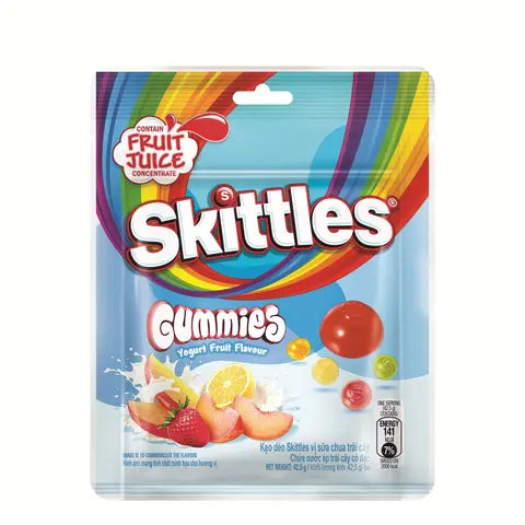 Skittles fruit yougert flavored gummies
