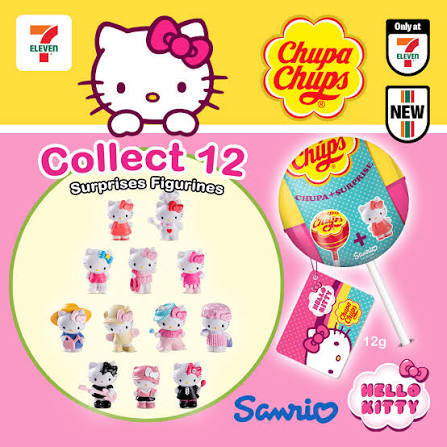 Chupa chups surprise hello kitty lollipop strawberry + gift