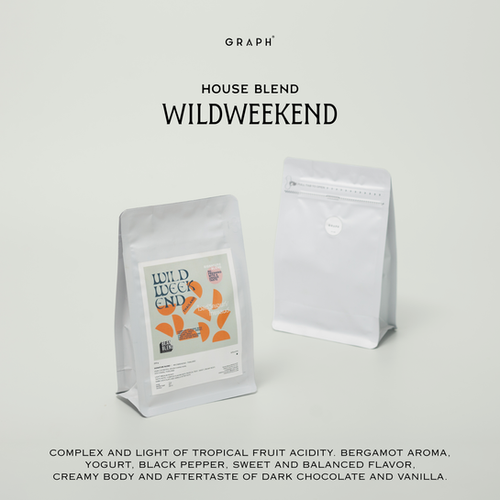 Graph Wild weekend seasonal blend coffee (tropical fruit - dark chocolate- vanilla)