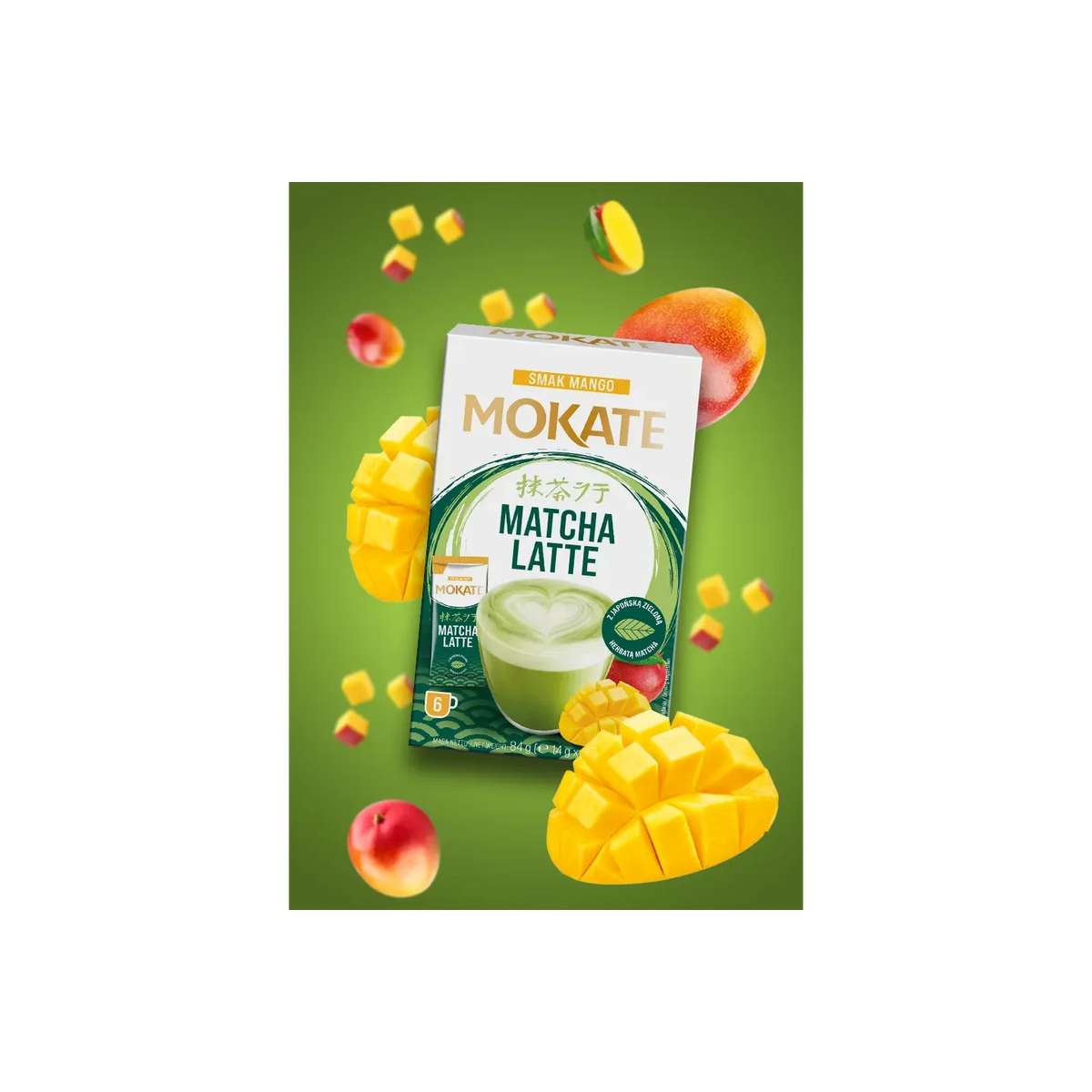 Mokate matcha late mango flavor