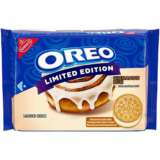 Oreo Cinnamon Bun Sandwich Cookies, Limited Edition
