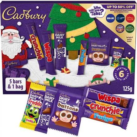 Cadbury chocolate xmas santa selection