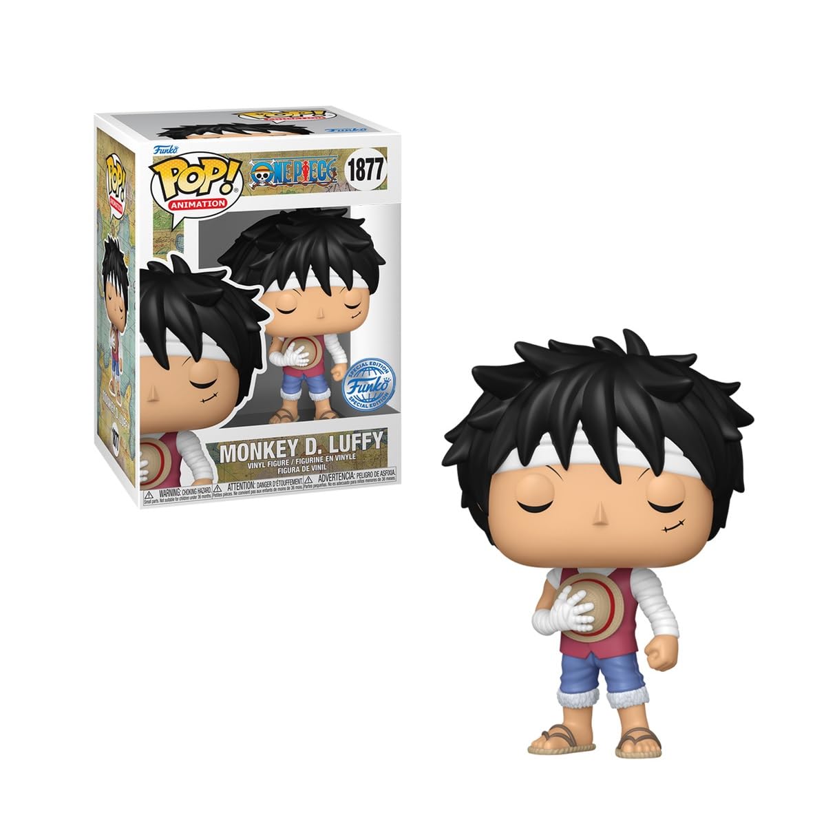 Pop! Monkey D. Luffy (Marineford Memorial) with Pop! Hard Protector (Exclusive)