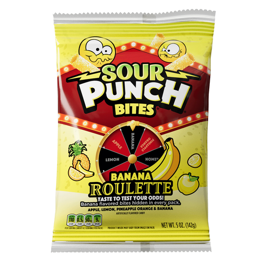 Sour punch bites banana roulette 142g