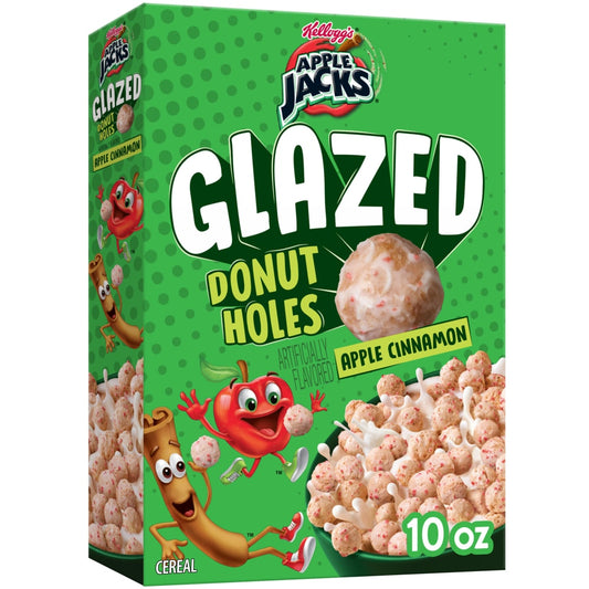 Breakfast cereal apple jack glazed dount holes