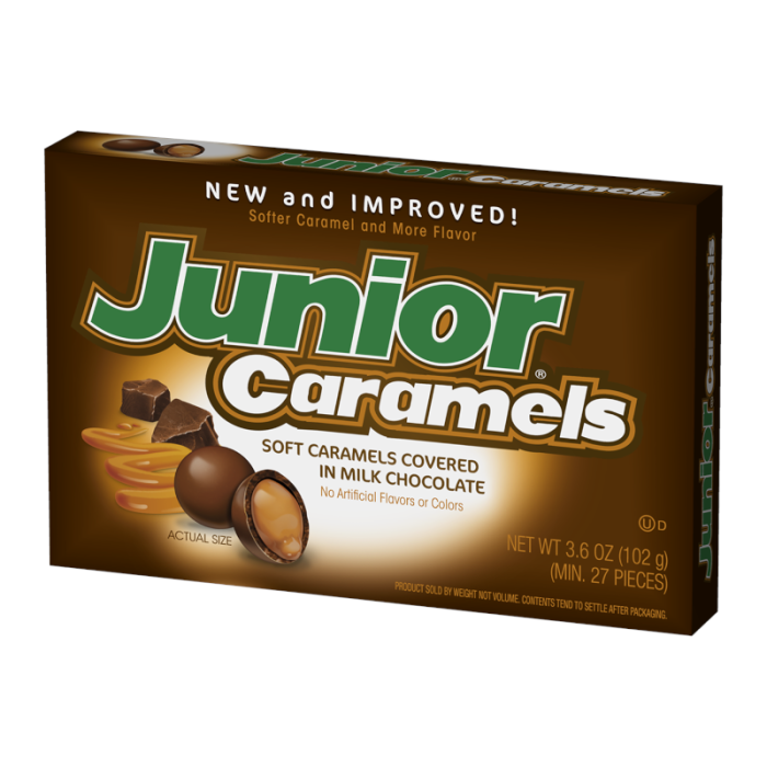 Junior caramels milk chocolate box