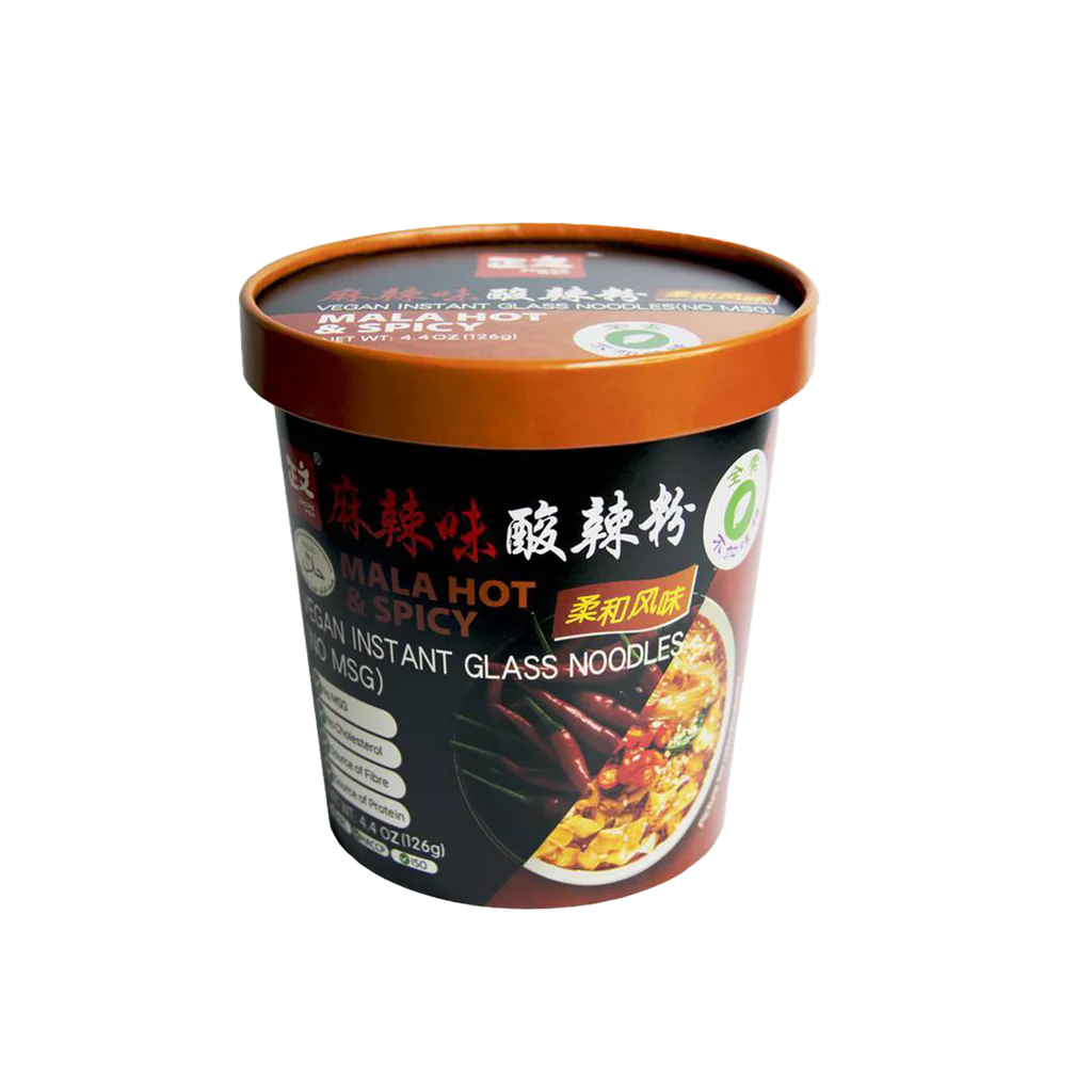 Zheng wen vegan instant glass noodles mala hot and spicy