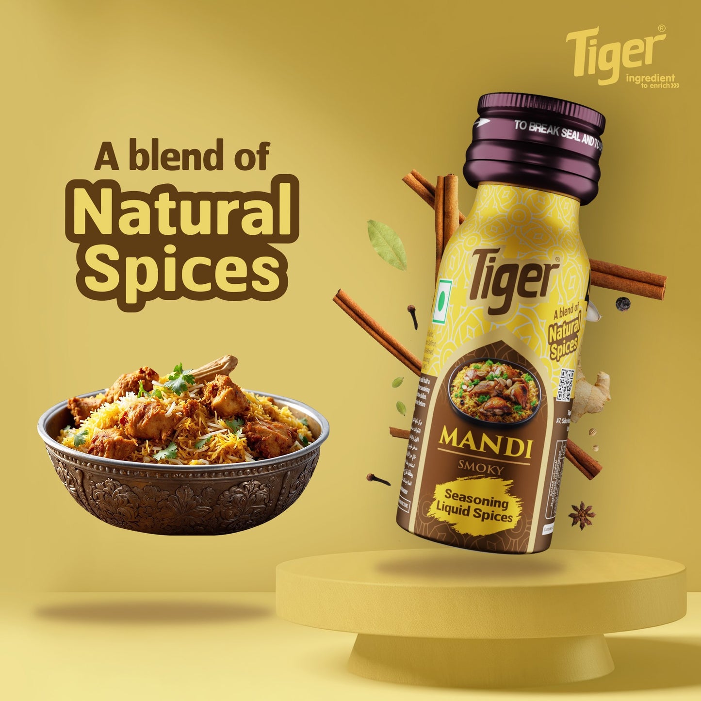 Tiger mandi smoky flavour