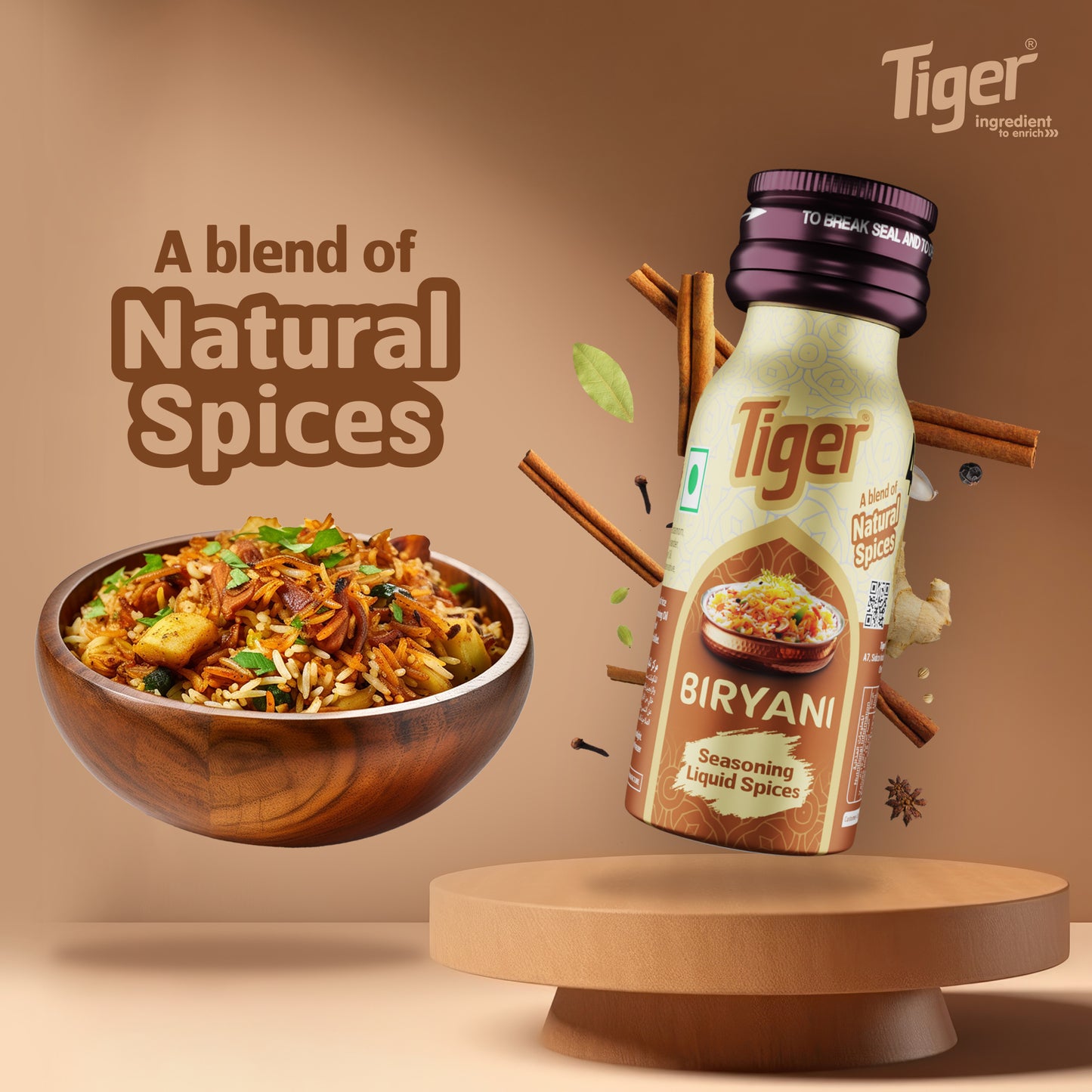 Tiger biryani smoky flavour