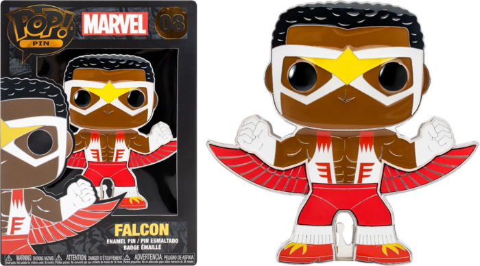 Funko pop enemal pin movies marvel falcon