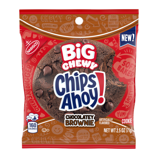 Chips ahoy big chewy big cookies chocolate brownie 71g