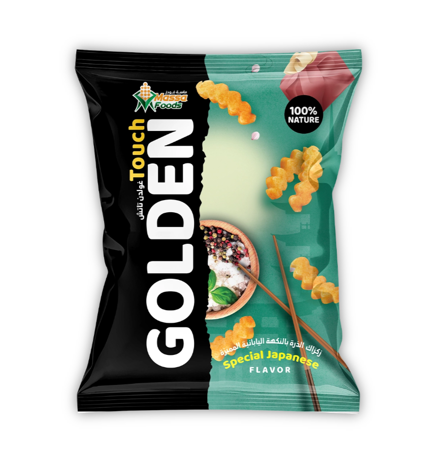 Golden touch special Japanese flavor puffs syria 🇸🇾