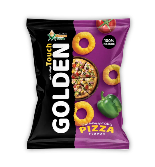 Golden touch pizza flavor puffs syria 🇸🇾