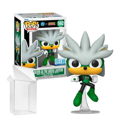 Funko Pop! Justice League & Sonic- Silver As Green Lantern