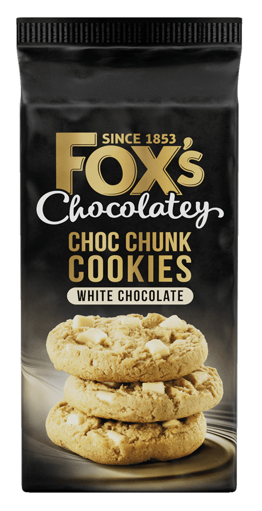Fox's choc chunk cookies white chocolate