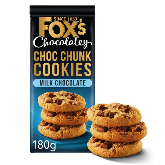 Fox's choc chunk cookies milk chocolate