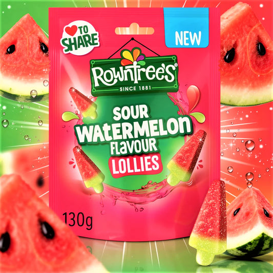 Rowntrees sour watermelon flavour lollies