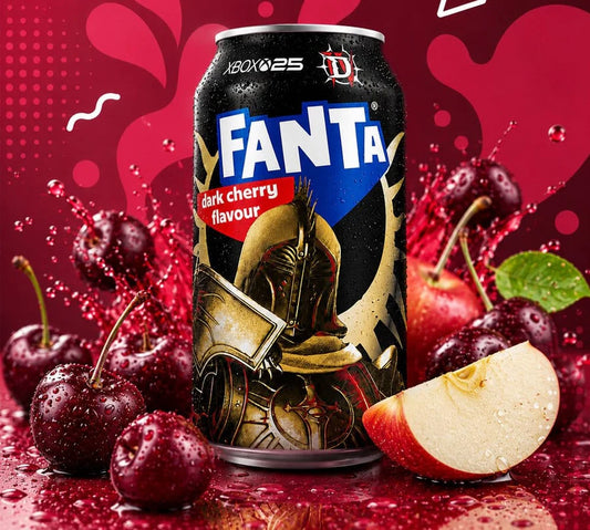 Fanta dark cherry flavor