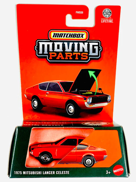 Matchbox 2025 Moving Parts Case H 1975 Mitsubishi Lancer Celeste