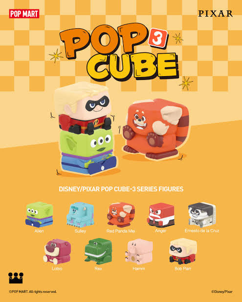 Pop mart pixar pop cube 3 blind box