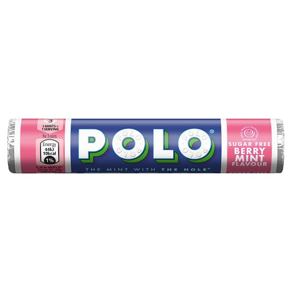 Polo Sugar Free Berry Mint Mints 33.4g Rolls