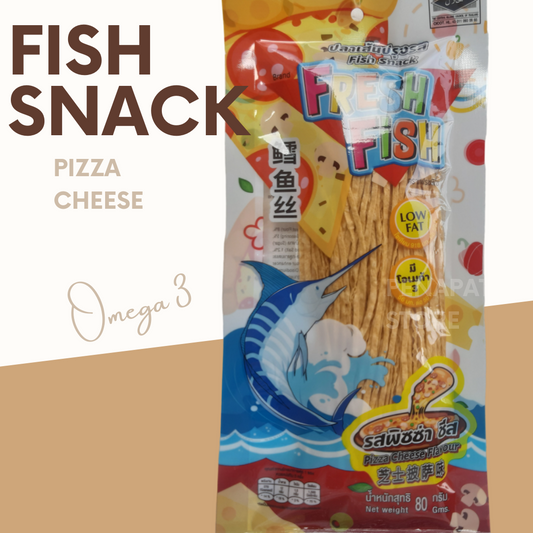 Fresh fish snack pizza cheese flavour