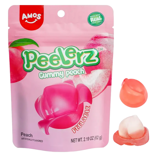 Peelerz - حلوى خوخ قابلة للتقشير - 62 جم/كيس