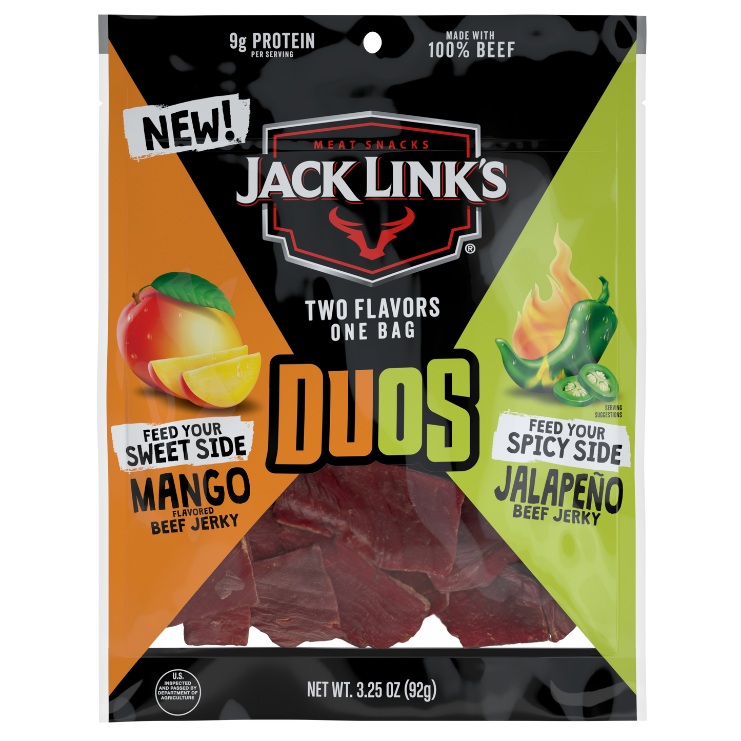 Jack Links duos mango flavor and jalapeno Beef Jerky