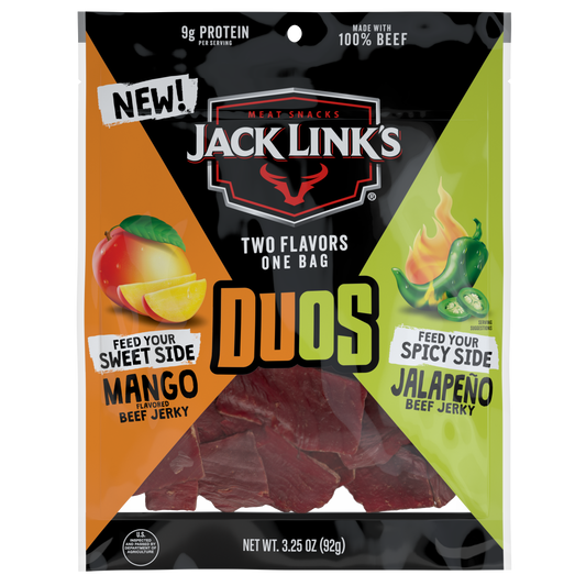 Jack Links duos mango flavor and jalapeno Beef Jerky