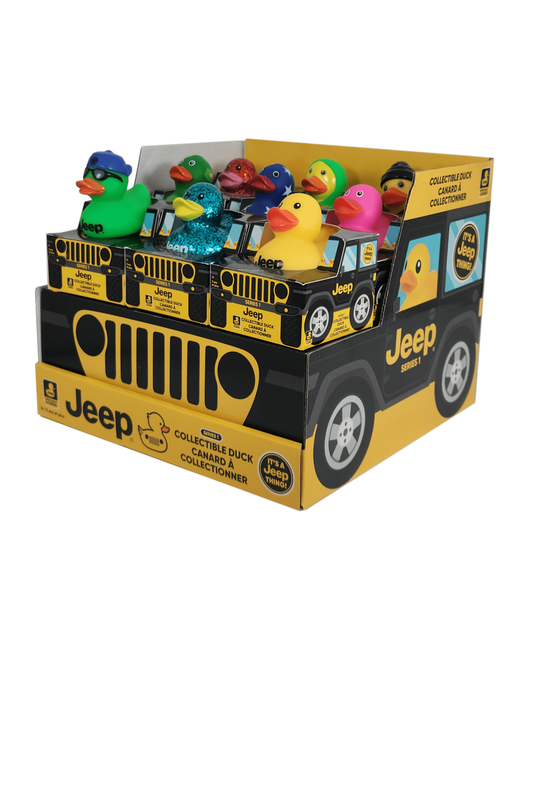 Jeep® Branded Ducks 2 Inch Vinyl Figure Assortment in Paper Jeep 4x4 Box