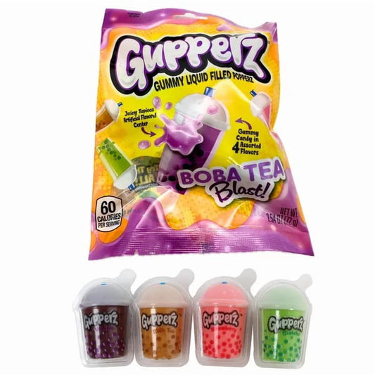Gupperz gummy liquid filled popperz boba tea blast