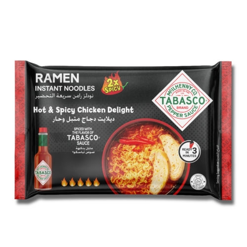 Tabasco ramen noodles hot & spicy chicken delight