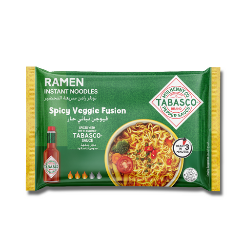 Tabasco ramen noodles veggie fusion
