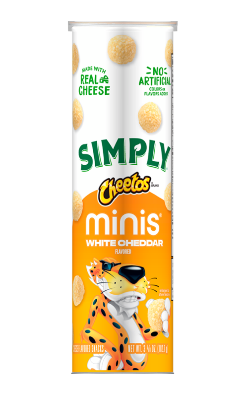 Cheetos simply minis white chedda flavor